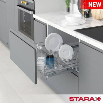 Сушка для посуду висувна на тандем Blum 560-580*520*185, 60см хром, S-2031-C