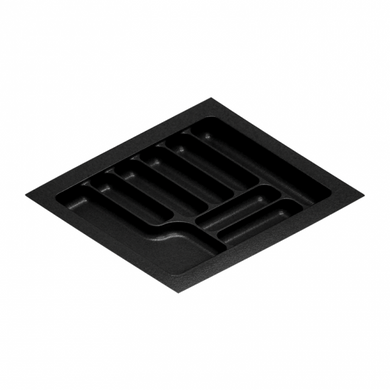 Вкладиш пластиковий чорний для столових приборів в секцію 600 мм, S-2676