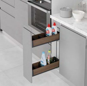 Карго бокового кріплення на Тандем Blum п/в, 151x475x575, секція 200мм, праве, АНТРАЦИТ(дерево), S-2442-UW-A