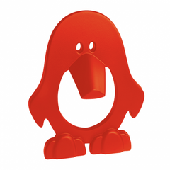 Ручка мебельная "Joy collection", пингвин, красный, 454025 ST09
