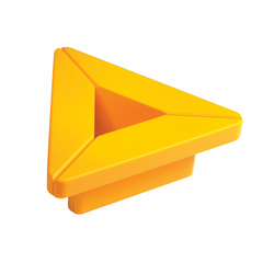Ручка мебельная "Joy collection", треугольник, желтый, 455032 ST07