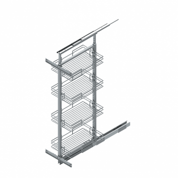 Шафа-колонна висувна з 4 корзинами в секцію 300 мм, S-1119