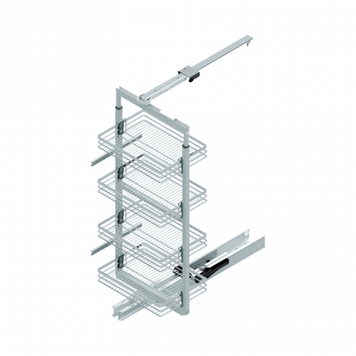 Шафа-колонна висувна поворотна з дотягувачем (5 корзин) в секцію 450 мм, S-1428